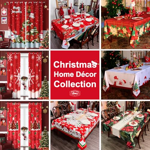 Watercolor Poppy Print Tablecloth 60x102 Inch, White Poppies Table Cloth, Waterproof Poppies Printed Cloth Tablecloth - Summer Flowers Table Cover Party, Picnic, Camping, Kitchen, Dining Room