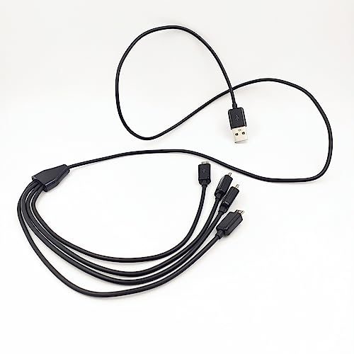 Multi Micro USB Charging Cable 1xUSB Male to 4xMicro USB Male Charger Splitter Charging Cable OD3.0 PVC Coating 4in1 USB Male to Micro USB Male Charging Cable