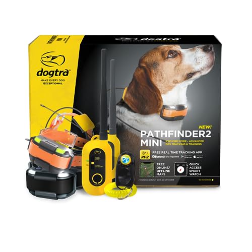 Dogtra Pathfinder 2 - Hunting Ecollar GPS Dog Training Collar with Remote, 9 Mile Range, Tracking & Containment for Medium & Large Dog Breeds, Electric GEO Fence Tracker, Stimulation, Vibration, Tone