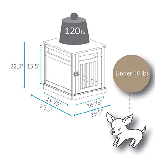 Casual Home Wooden Medium Pet Crate, End Table, Espresso