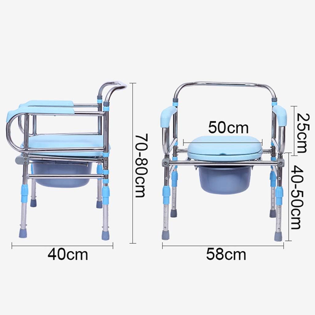 KOHARA Shower Chair for Disabled Toilet Safety Frame Bedside Commode Chair Bathroom Safety Frame Toilet Seat for Elderly Disabled Handicapped Max.150kg