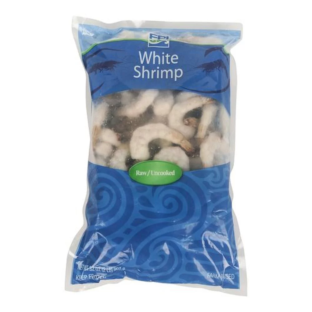 FPI IQF Peeled Raw Deveined Tail On White Shrimp, 2 Pound -- 5 per case