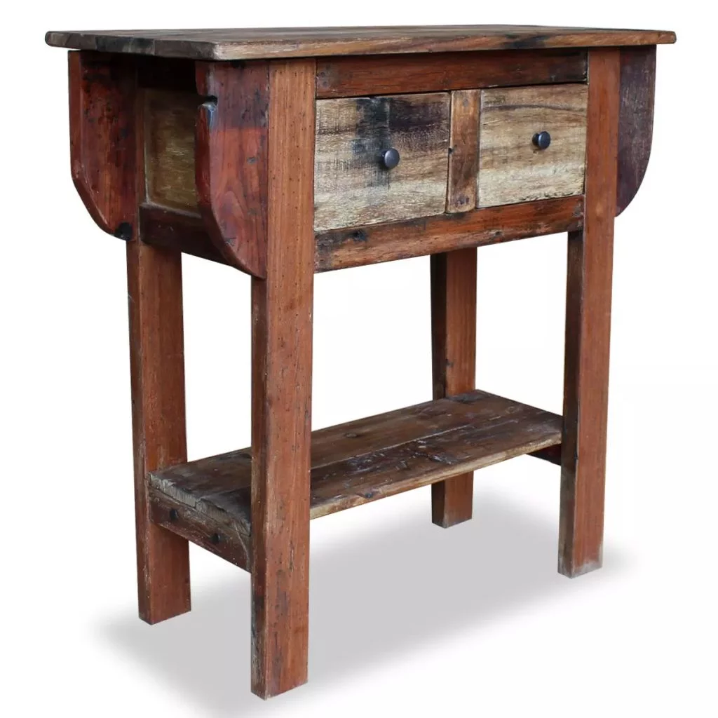 Lixada Console Table Solid Reclaimed Wood 31.5