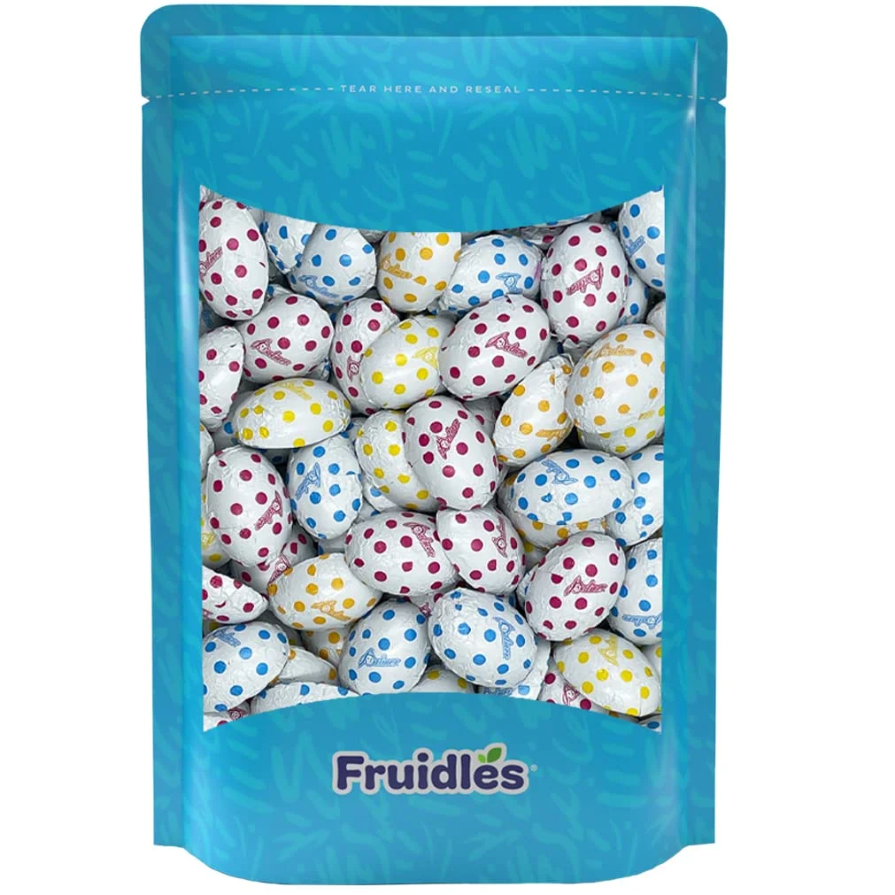 Easter Caramel Half Eggs Milk Chocolate, Happy Easter Day Eggs, Party Bag Fillers, Individually Wrapped, Kosher Certified Dairy (1 Pound)