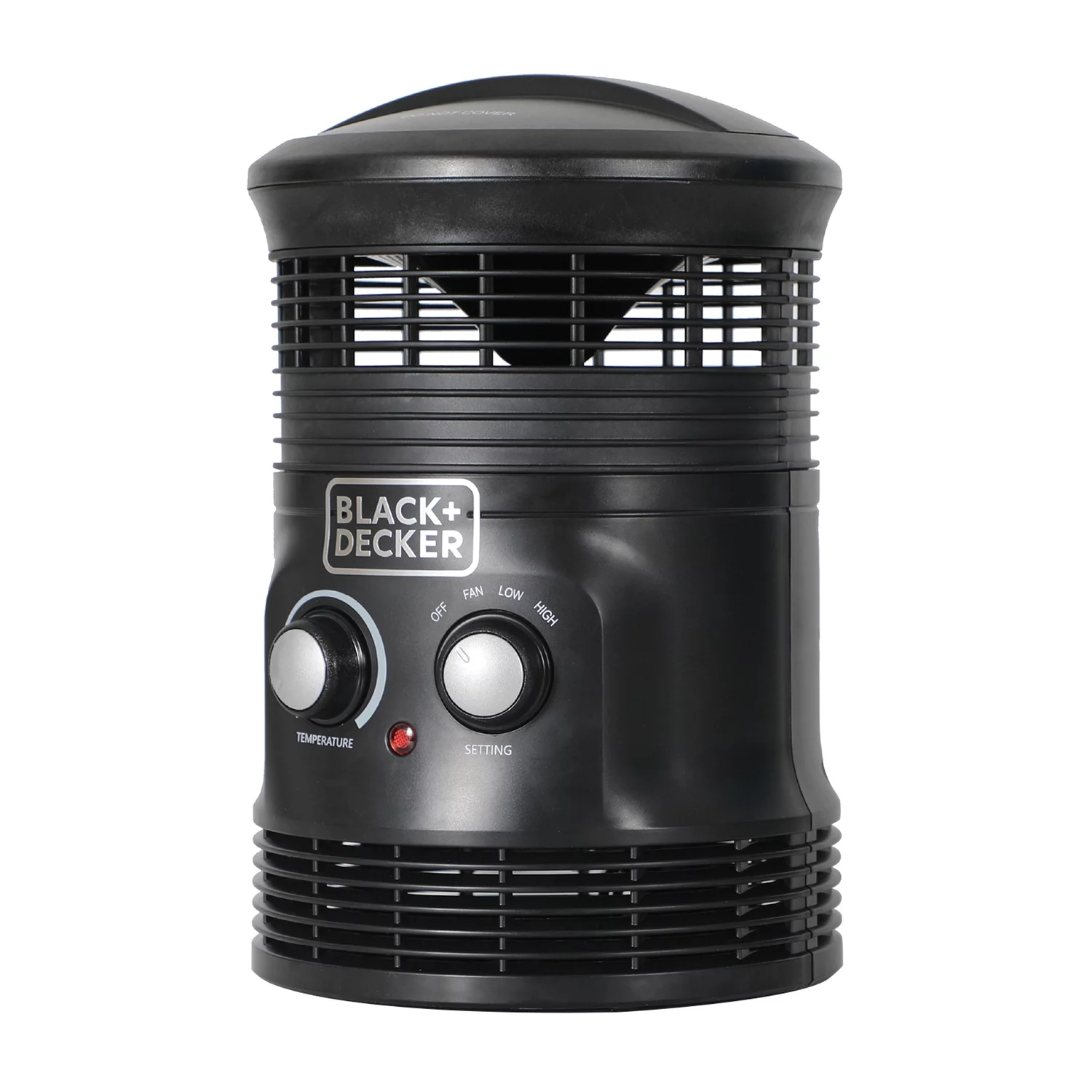 BLACK+DECKER BHDS156 1,500-Watt-Max Portable 360° Surround Fan Heater with Thermostat, Black, BHDS156