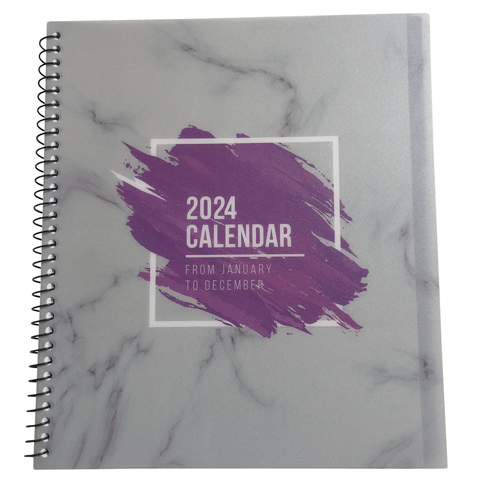 RE-FOCUS THE CREATIVE OFFICE, 2024 Annual Calendar, Planner, Purple, Monthly and Weekly Views, To-Do List