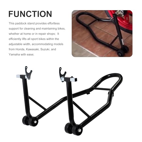 Heavy Duty Motorcycle Rear Wheel Lift Universal Sport Bike Swingarm Spool Paddock Stand Combo