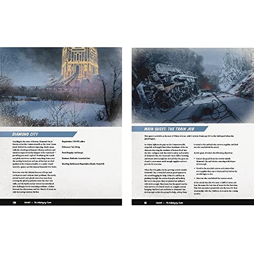 Modiphius Fallout: The Roleplaying Game Winter of Atom Book - Expansion Hardcover RPG Book, Take Characters from Level 1-21
