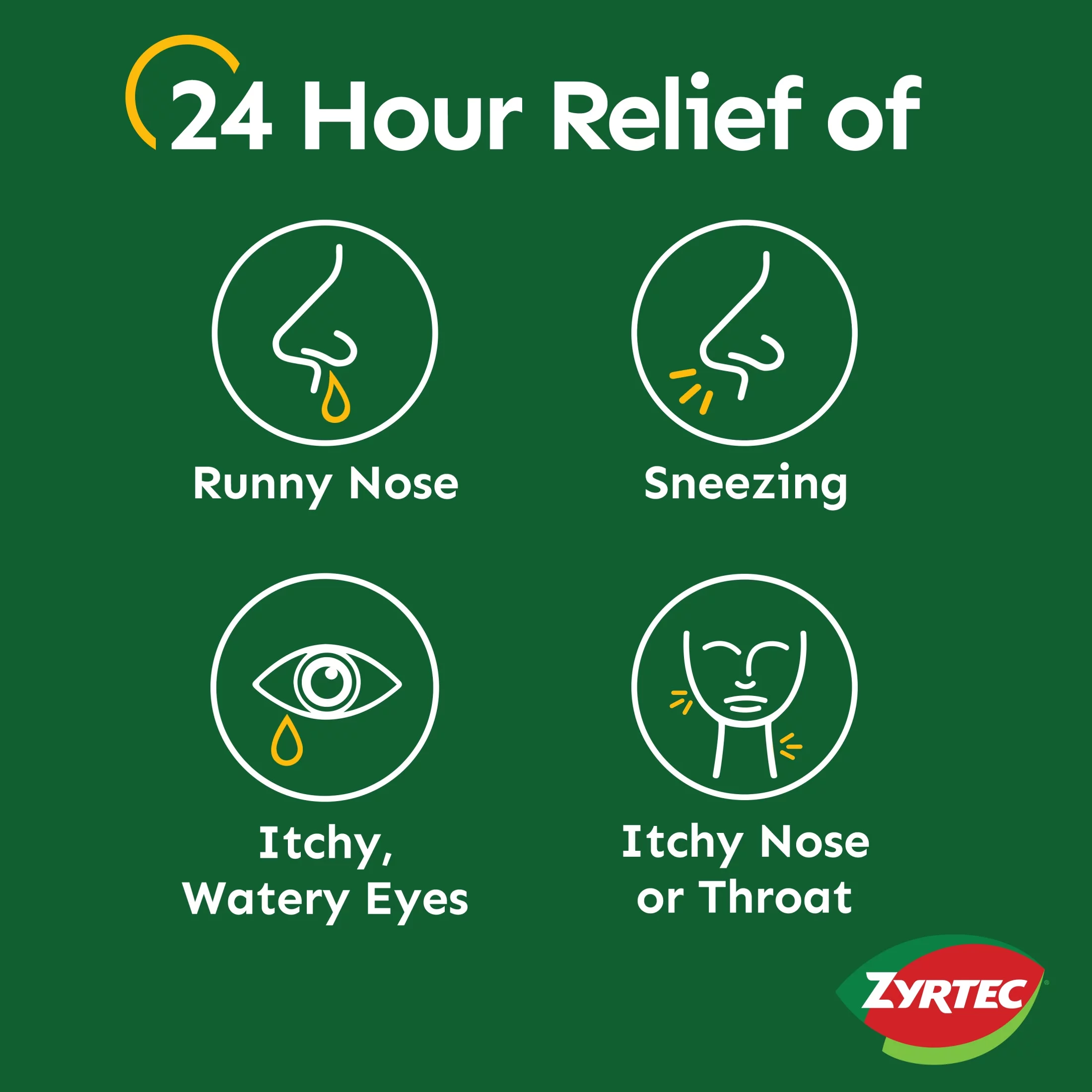 Zyrtec 24 Hour Allergy Relief Chewables, 10 mg Cetirizine HCl, 24 Ct
