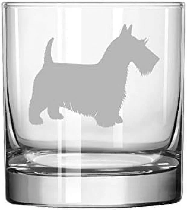 11 Oz Rocks Whiskey Highball Glass Scottie Scottish Terrier