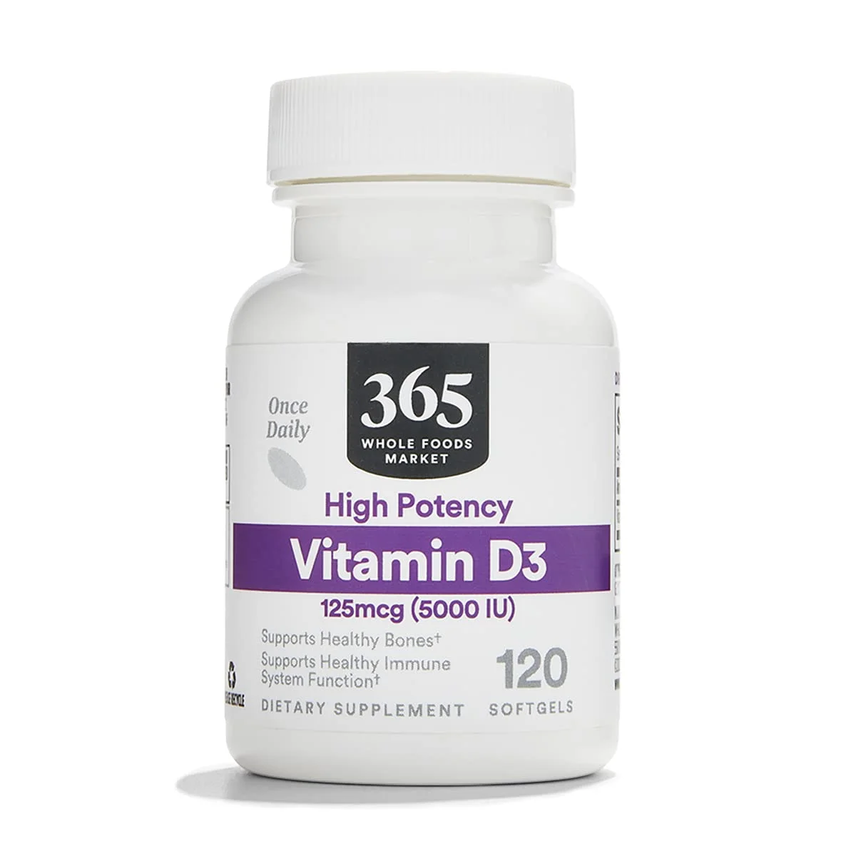 365 Everyday Value, Vitamin D3 5000 IU, 120 ct