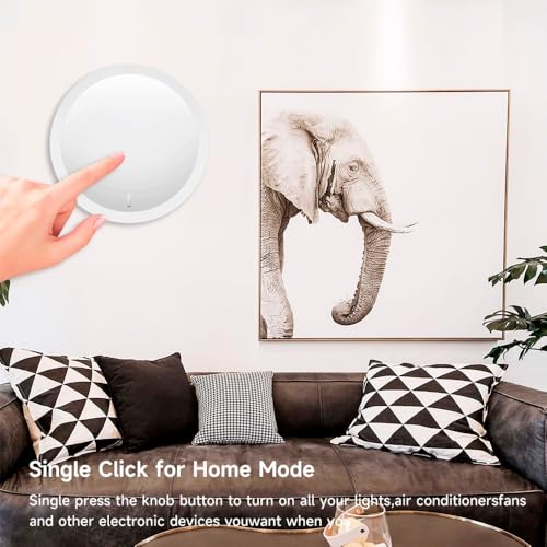 ZigBee Smart Knob Switch Wireless Scene Button Rotatable Dimmer Switch,Need Zigbee Hub,Light Automation Scenario Remote Panel (2)