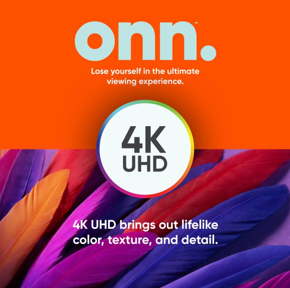 ONN 50-Inch Class 4K Ultra HD LED Smart TV HDR (2160p) Resolution, 60 Hz Refresh Rate, DLED Display, Wireless Streaming, 100012585 (Renewed)