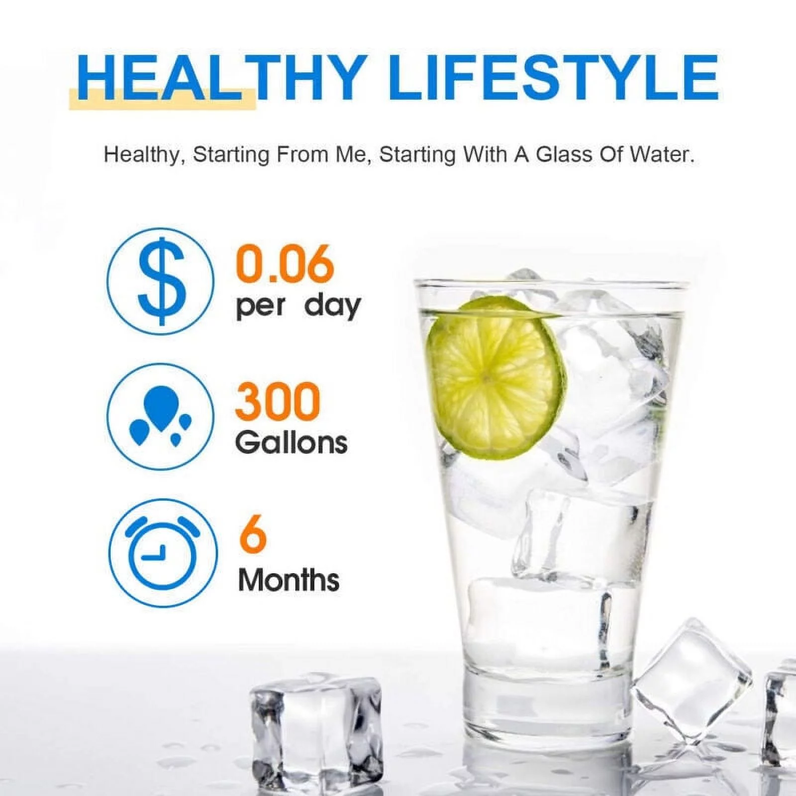 DA29-00020B HAF-CIN/EXP Refrigerator Water Filter, Compatible with Samsung Refrigerator Water Filter (Pack of 3)