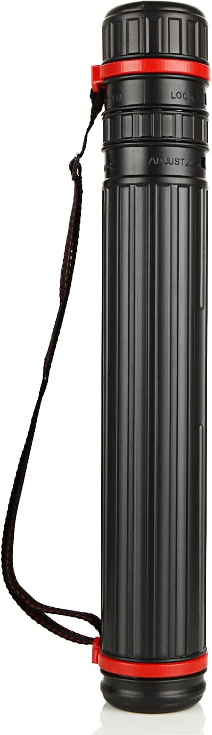 Poster Tube, Small Poster Tube with Adjustable Strap, Art & Poster Storage Transport Tubes, Carry Document, Blueprint, Drawing and Artwork, Poster Holder Tube Cases Expand from 17.5 to 28 Inch