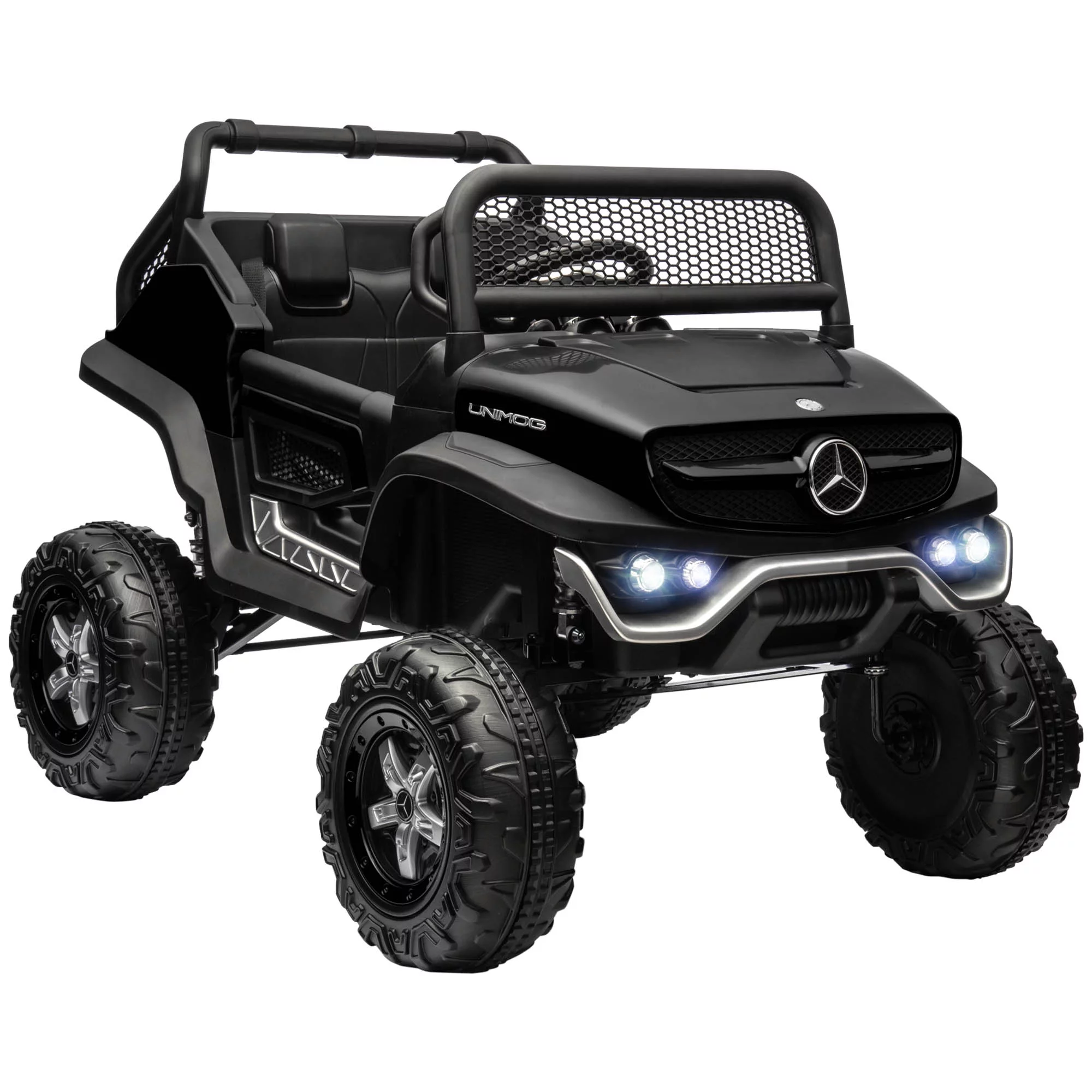 Aosom 12V Battery Powered Licensed Mercedes-Benz Ride on Truck, Black