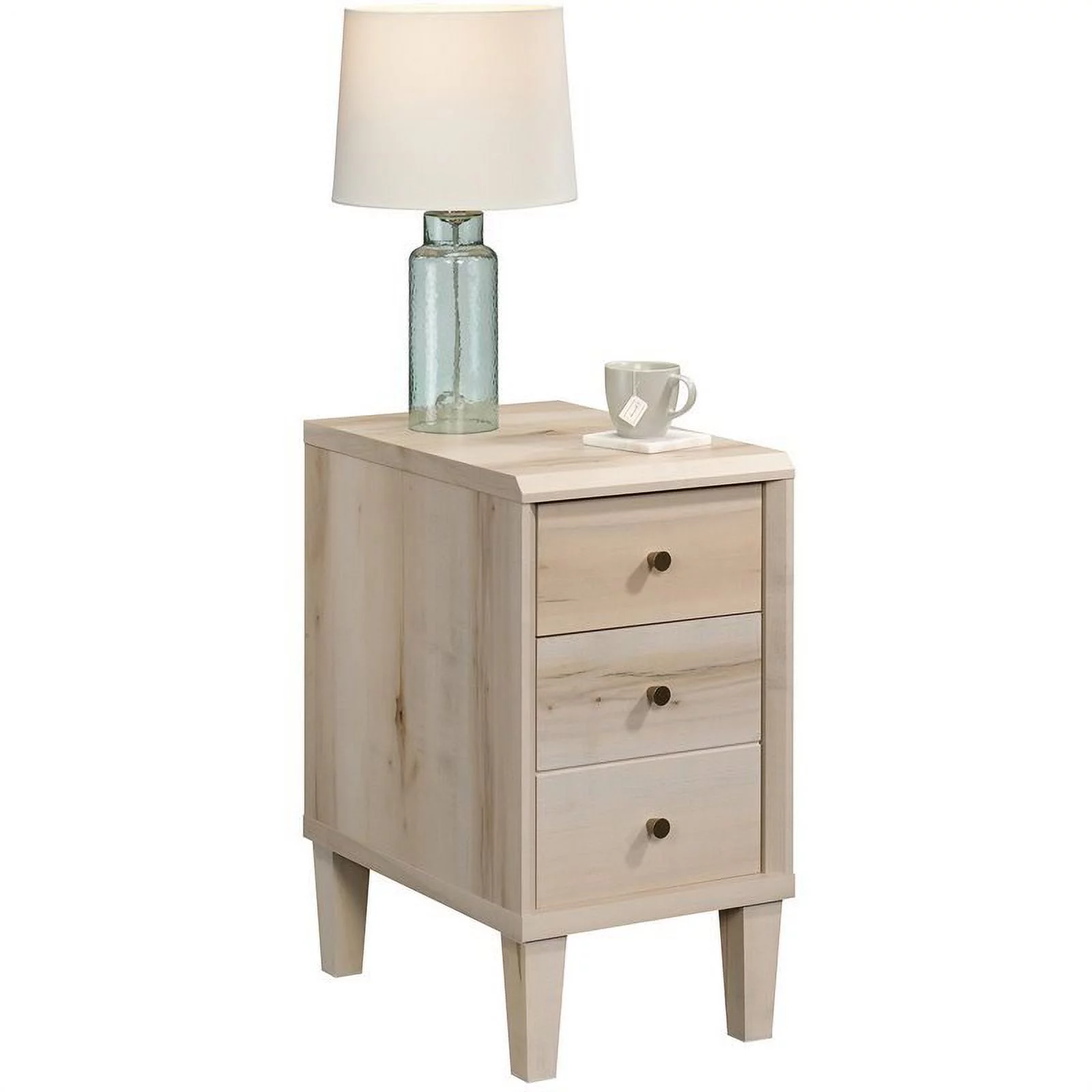 Pemberly Row 2 Drawers Modern Engineered Wood End Table in Maple