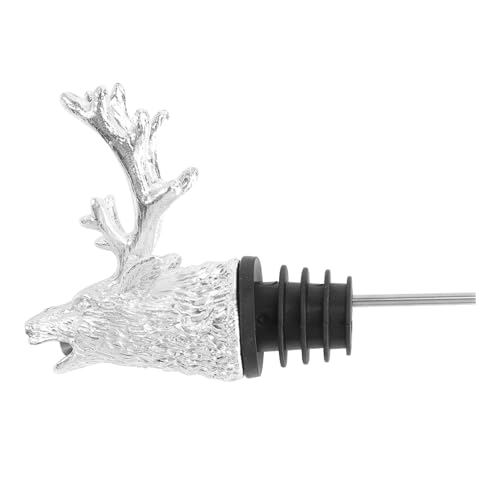 Deer Head Wine Pourer Stopper Vintage Stag Aerator with Silicone Stoppers for Wine Bottles Elegant Design for Parties Events