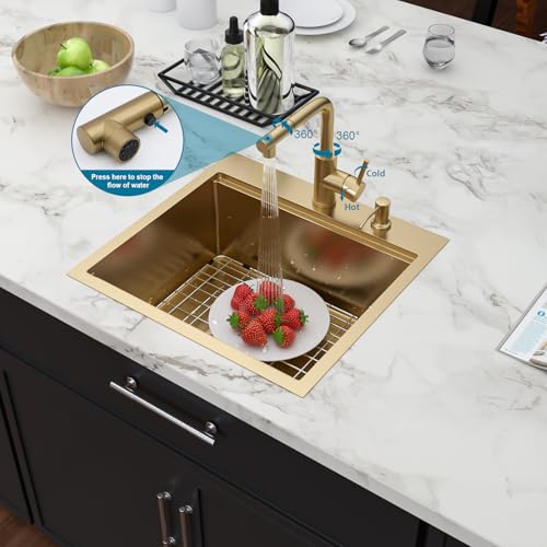 25 Inch Utility Laundry Sink Drop In 16 Gauge Stainless Steel Single Bowl Laundry Room Sink Laundry & Utility Room Kitchen Sinks 25