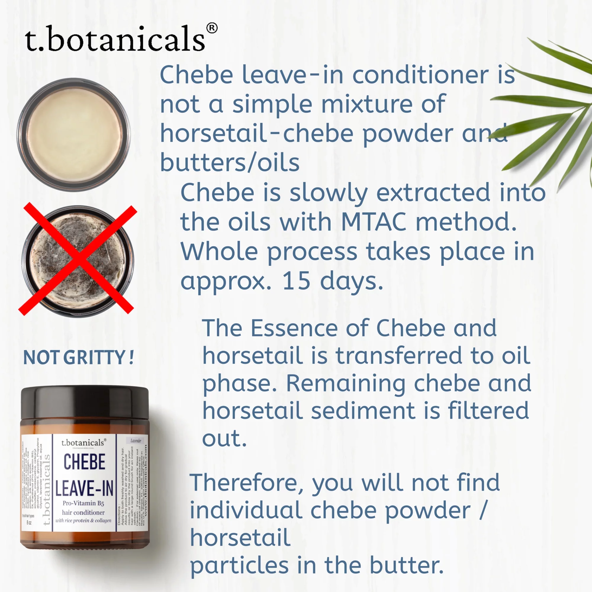 Chebe Leave In Conditioner Hair Growth with Provitamin B5, Thickening Strengthening with Chebe Butter, Chebe Powder, Chebe Oil, Silk Amino Acids, Collagen, 8 oz