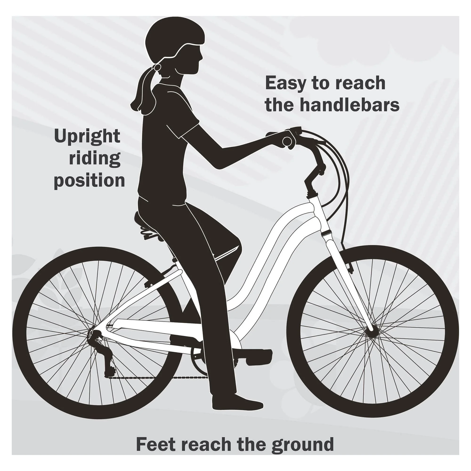 Huffy, Nel Lusso Classic Cruiser Bike with Perfect Fit Frame, Women's, Gray, 26