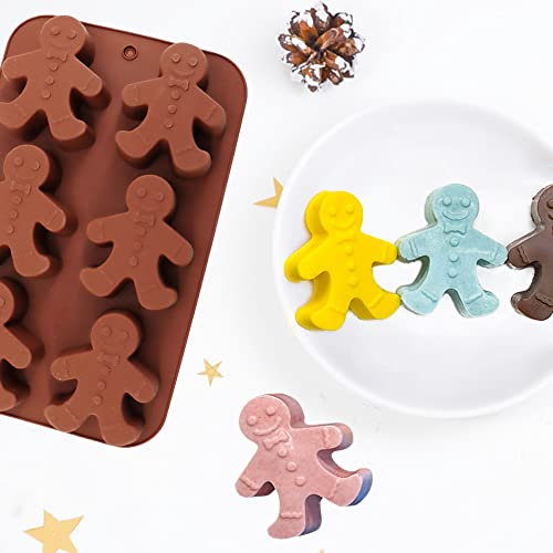 Meltset Silicone Baking Mold Gingerbread Man Chocolate Mold DIY Soap Mold