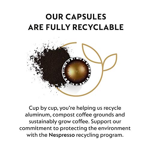 Nespresso Capsules Vertuo, Double Espresso Dolce, 30-Count Espresso Pods, Brews 2.7 oz.