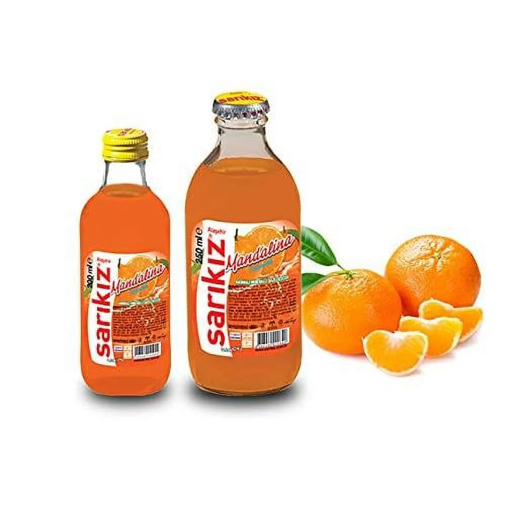 Sarikiz Turkish Mineral Water With Mandarin Flavored 200Ml X 6 Packs - Halal