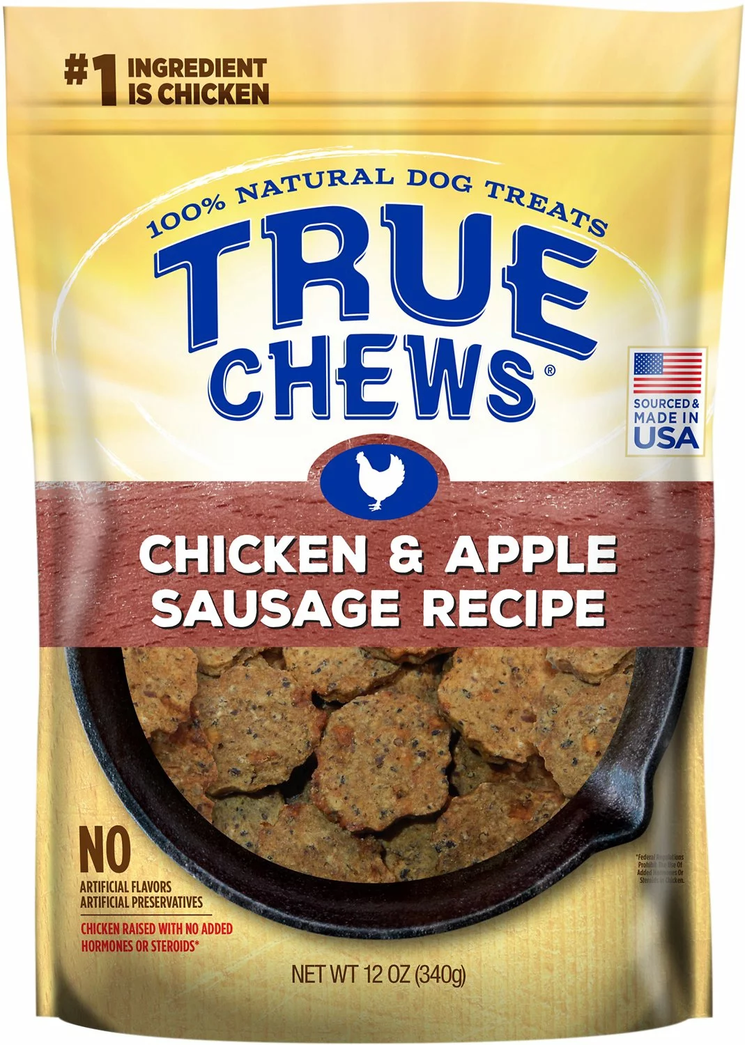 True Chews Premium Chicken & Apple Sausage 12 oz