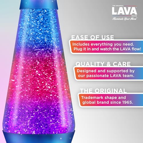 Lava Lamp 14.5 inch Northern Lights Lamp,Plastic, Purple/Blue, 21600400UK
