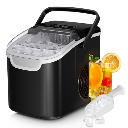 Antarctic Star Nugget Ice Maker Countertop - 44LB/Day, Self-Cleaning Portable Ice Machine with LED Display, 10-15 Minute Fast Ice Making for Home/Office/Bar