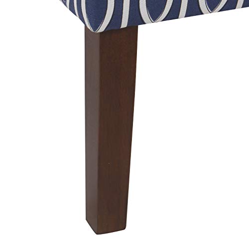 HomePop Velvet Swoop Arm Accent Chair, Suri Blue