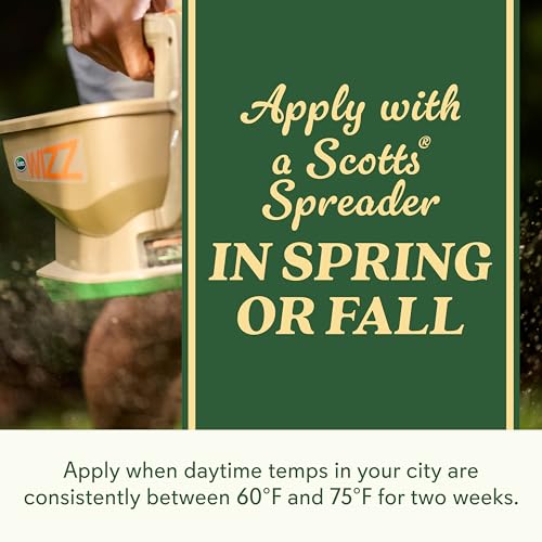 O.M. Scott and Sons Tall Fescue Blend Grass Seed, Fertilizer and Soil Improver, Naturally Crowds Out Weeds, Covers Up to 2,000 sq. ft., 8 lbs.