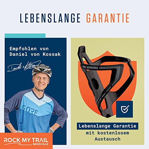 Alphatrail Bike Bottle Cage Max I Lifetime Anti-Breakage Guarantee 36g Lightweight Design I Incl. Fixing Screws I Compatible with Cube, SKS, Elite and Other Drinking Bottles