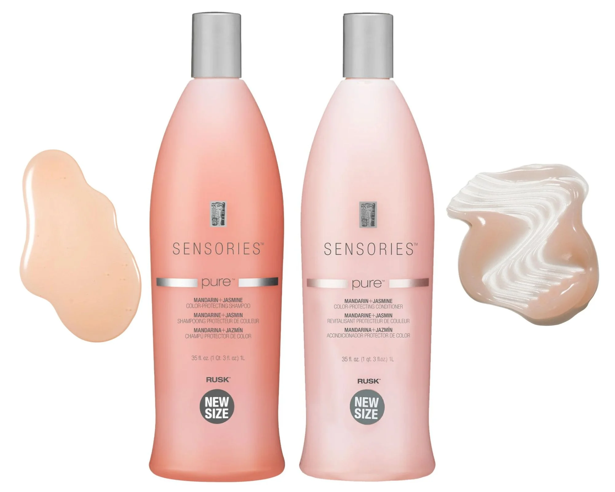 RUSK Sensories Pure Conditioner and Shampoo 35oz - Mandarin&Jasmine ( Combo Pack )