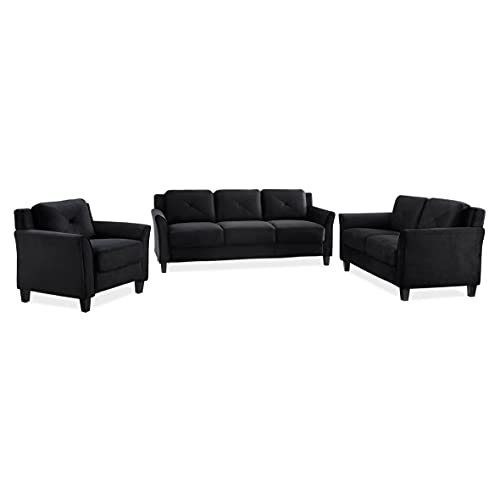Lifestyle Solutions Harrington Loveseat, Black
