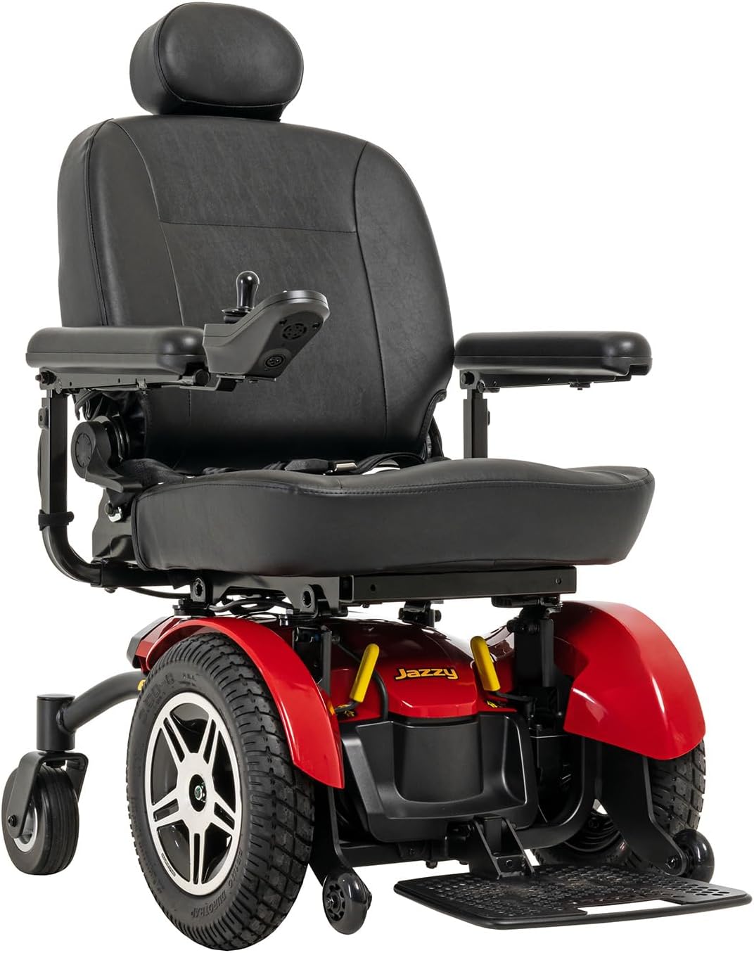 Pride Mobility Jazzy Elite 14 Group 2 Power Chair, Red, Front Wheel Drive, Motorized Electric Wheelchair for Adults, 300 lbs. WC, Up to 4 MPH, 17 Miles Range Per Charge