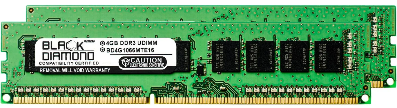8GB 2X4GB RAM Memory for Apple Mac Pro Z0LF One 3.2GHz Quad-Core Intel Xeon DDR3 UDIMM 240pin PC3-8500 1066MHz Black Diamond Memory Module Upgrade