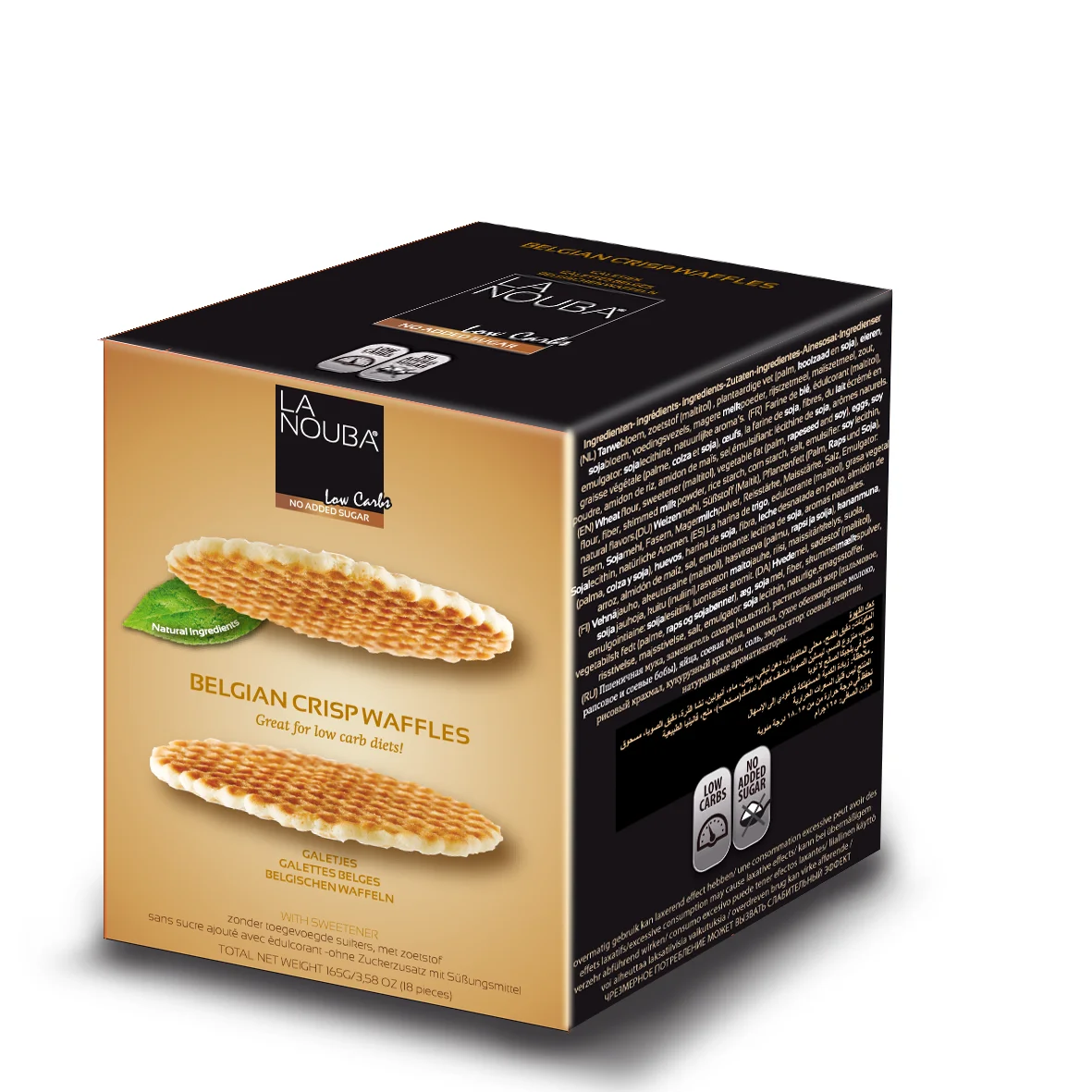 La Nouba Ready-To-Eat Low Carb Belgian Waffles Size: 6-Pack