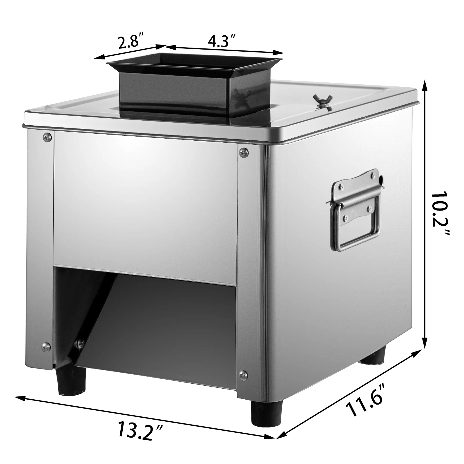 VEVOR Meat Cutting Machine Commercial 2.5 mm Cut Thickness Cutter Meat Machine 331lbs/h Commercial Electric Meat Slicing 850W Meat Cutter Machine Stainless Steel Electric Meat Cutter with Crank Handle