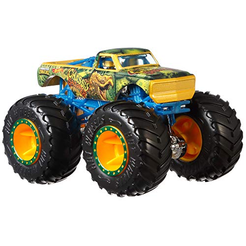 Hot Wheels Monster Trucks Set of 4, 1:64 Scale 4-Pack of Toy Trucks, Collectible Vehicles (Styles May Vary)