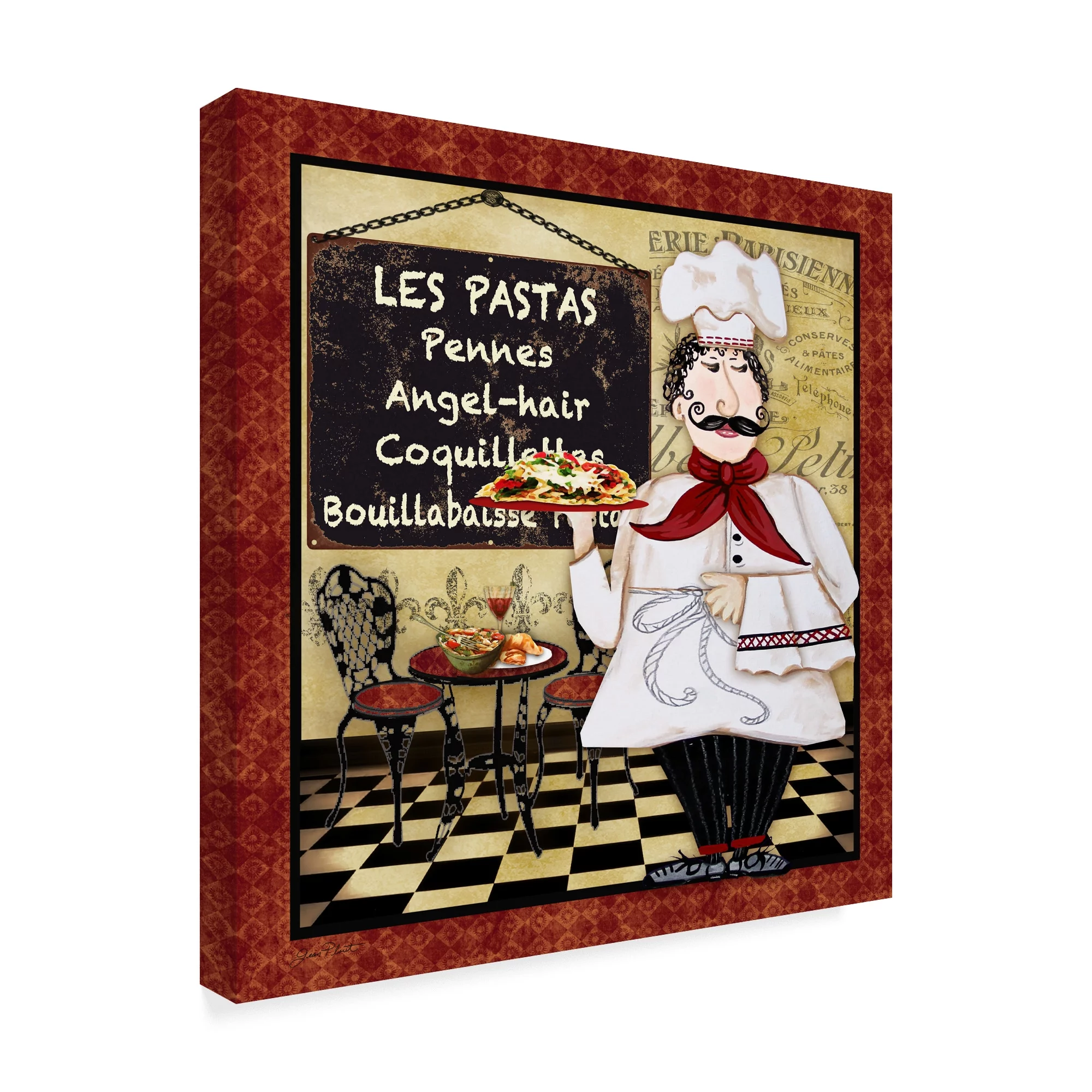 Trademark Fine Art Cuisine Canvas Art ' Bistro Chef 4 ' by Jean Plout