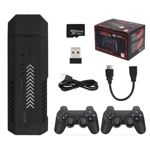 Generic X2-128G Wireless Retro Game Console Set,4K HDMI Output 40,000 Classical Games, 40+ Emulators, Dual Wireless Controllers, Plug & Play Video Game Consoles