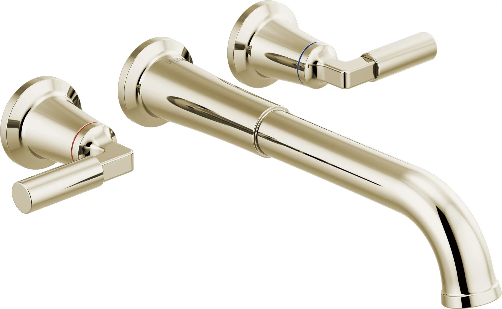 Delta T5748-Wl Bowery Double Handle Wall Mounted Tub Filler Trim - Nickel