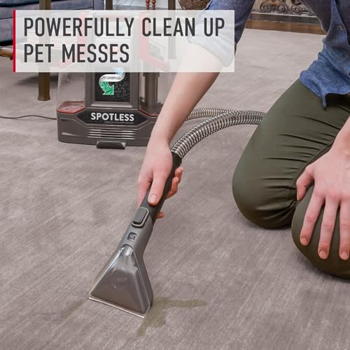Hoover Spotless Portable Carpet + Upholstery Spot Cleaner Machine, Lightweight Shampooer Machine, Pet Stain Remover, Car and Auto Detailer, Pair with Hoover Carpet Cleaner Solution