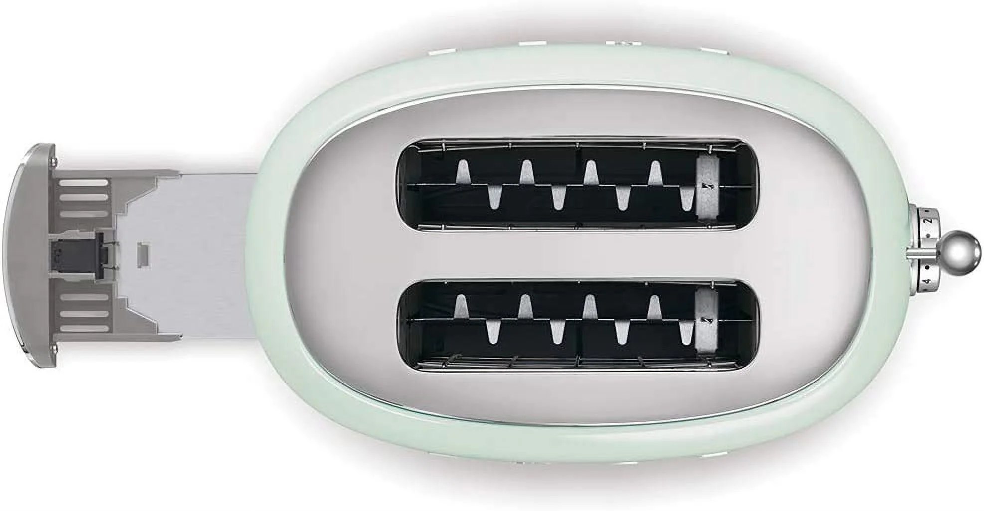 Smeg TSF01PGUS 50's Retro Style Aesthetic 2 Slice Toaster, Pastel Green