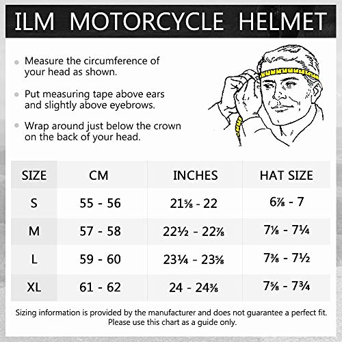 ILM Motorcycle Dual Visor Flip up Modular Full Face Helmet DOT 6 Colors Model 902
