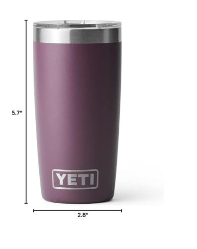 YETI Rambler 10 oz Tumbler, Stainless Steel, Vacuum Insulated with MagSlider Lid, Firefly Yellow