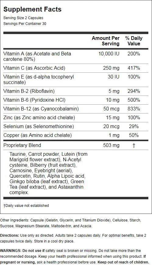 OptiAll Eye Health, 60 Capsules, NaturalCare