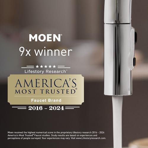 Moen Revyl Matte Black One-Handle Single Hole Modern Bathroom Sink Faucet with Optional Deckplate and Spring Loaded Drain Assembly, 84771BL